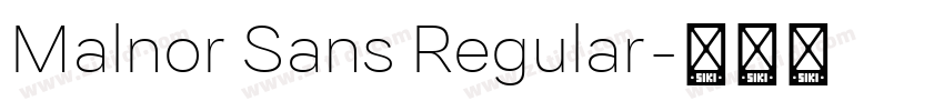 Malnor Sans Regular字体转换
